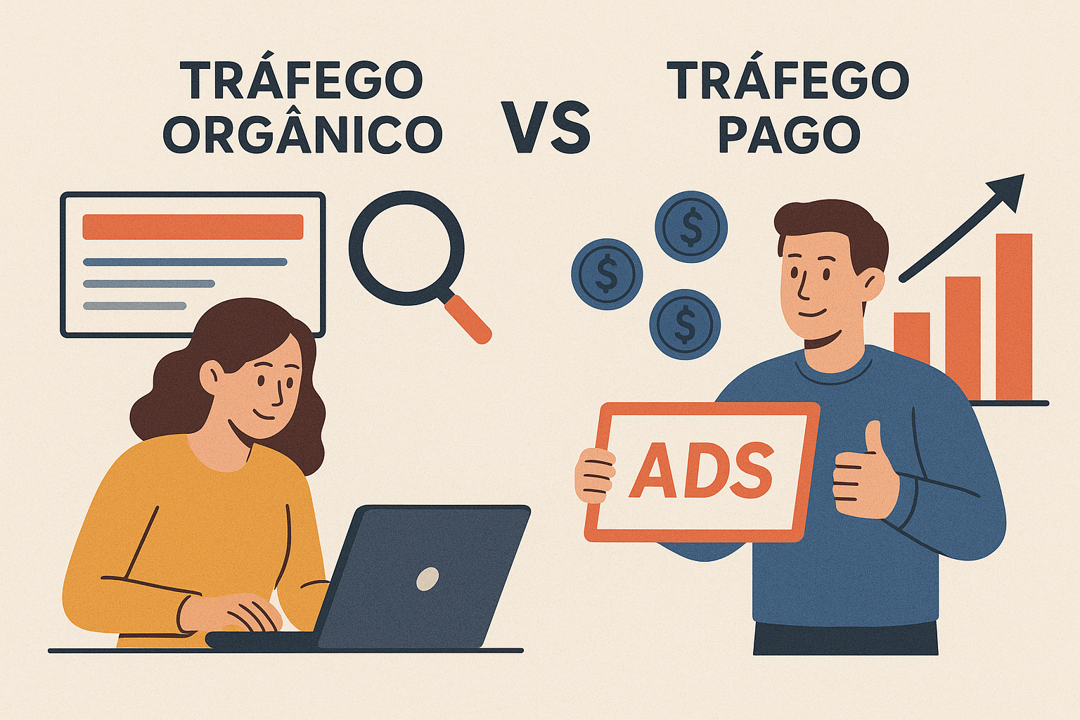 O que é tráfego pago e tráfego orgânico no marketing digital